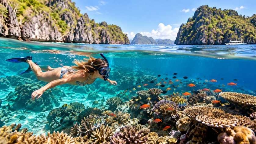 Snorkel Over Coral Reefs